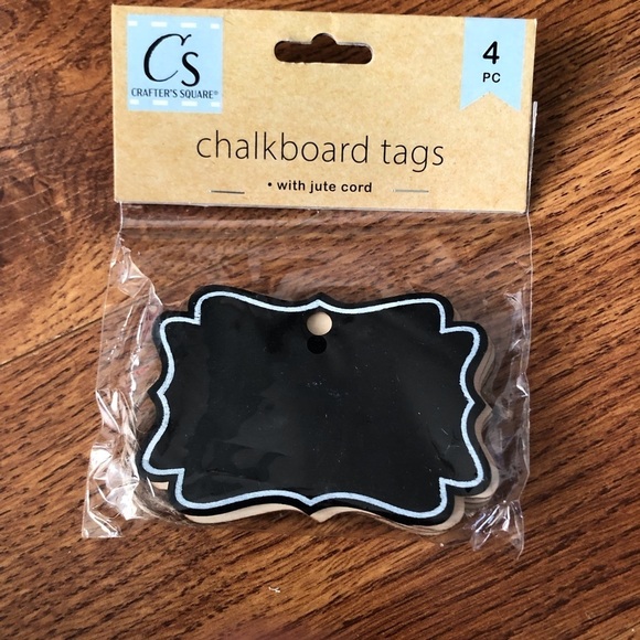Chalkboard tags 4pc - Picture 1 of 3